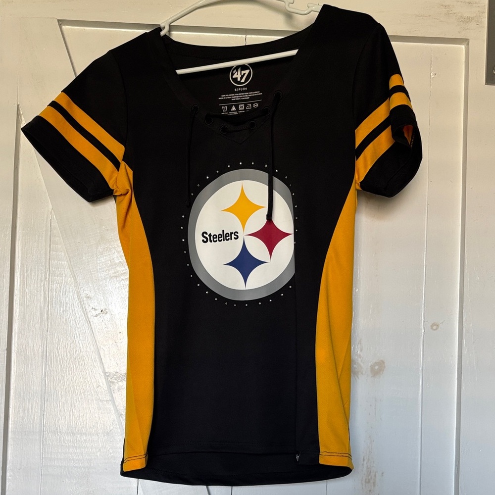 47 Brand Steelers Black and Gold Tee
